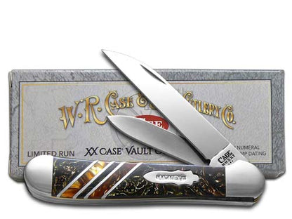 W.R. Case XX Knives Copperhead Vault Collection 1/250 Burly Oak & Butter Rum Corelon 9249W-BOBR Stainless Pocket Knife