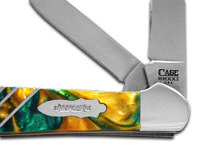 W.R. Case XX Knives Copperhead Vault Collection Cat's Eye & 24K Corelon 9249W-CE24K Stainless Pocket Knife