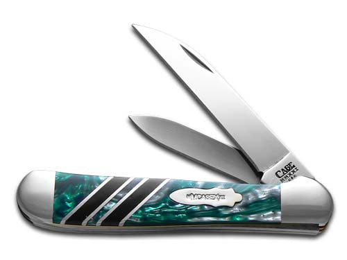 W.R. Case XX Knives Copperhead Vault Collection 1/250 Emerald Pearl & America's Black Coal Corelon 9249W-EMABC Stainless Pocket Knife