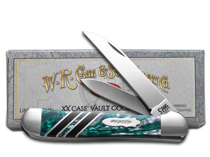 W.R. Case XX Knives Copperhead Vault Collection 1/250 Emerald Pearl & America's Black Coal Corelon 9249W-EMABC Stainless Pocket Knife
