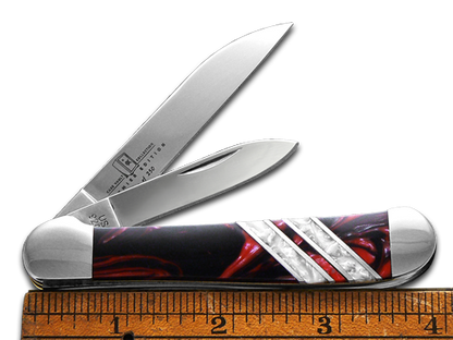 W.R. Case XX Knives Copperhead Vault Collection 1/250 Man in Black & White Pearl Corelon 9249W-MBWP Stainless Pocket Knife