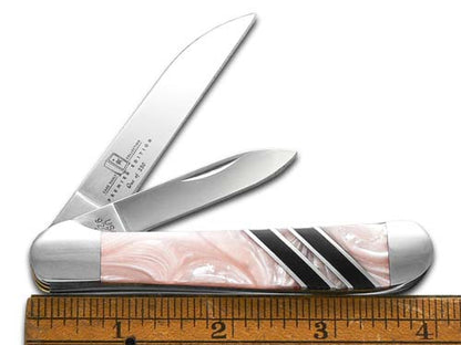 W.R. Case XX Knives Copperhead Vault Collection Pink Pearl & Black Corelon 9249W-PKPBLK Stainless Pocket Knife