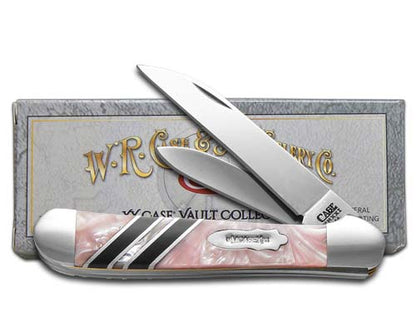 W.R. Case XX Knives Copperhead Vault Collection Pink Pearl & Black Corelon 9249W-PKPBLK Stainless Pocket Knife