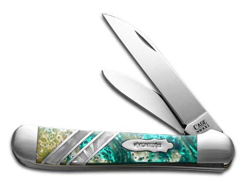 W.R. Case XX Knives Copperhead Vault Collection 1/250 Seafoam & White Pearl Corelon 9249W-SEAWP Stainless Pocket Knife