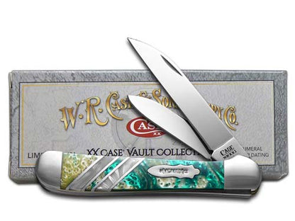 W.R. Case XX Knives Copperhead Vault Collection 1/250 Seafoam & White Pearl Corelon 9249W-SEAWP Stainless Pocket Knife