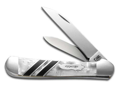 W.R. Case XX Knives Copperhead Vault Collection White Pearl & Black Pearl Corelon 9249W-WPBLK Stainless Pocket Knife
