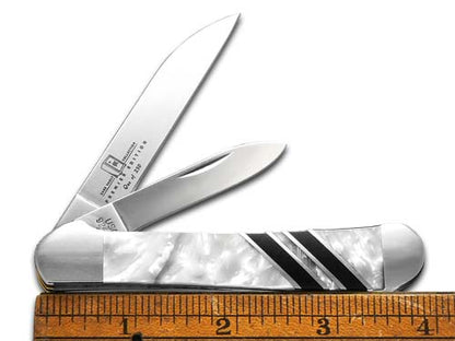 W.R. Case XX Knives Copperhead Vault Collection White Pearl & Black Pearl Corelon 9249W-WPBLK Stainless Pocket Knife