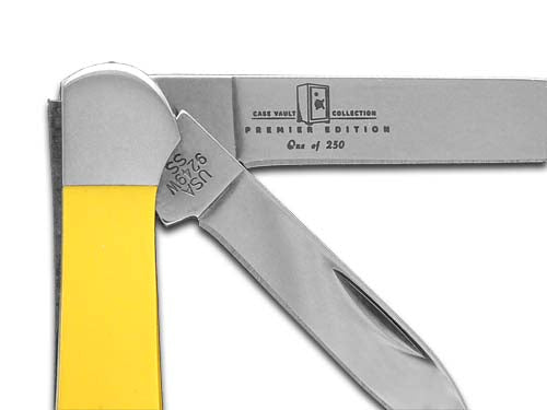 W.R. Case XX Knives Copperhead Vault Collection 1/250 Yellow & America's Black Coal Corelon 9249W-YELABC Stainless Pocket Knife