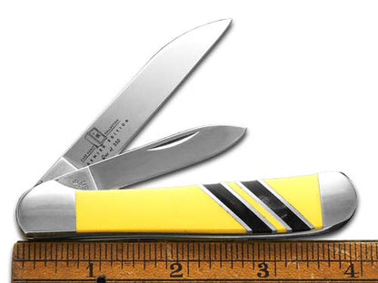 W.R. Case XX Knives Copperhead Vault Collection 1/250 Yellow & America's Black Coal Corelon 9249W-YELABC Stainless Pocket Knife