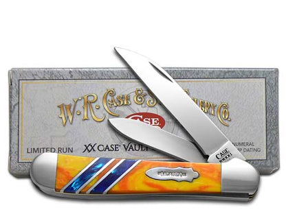 W.R. Case XX Knives Copperhead Vault Collection 1/250 Yellowish Orange & Blue Cloud Corelon 9249W-YOBC Stainless Pocket Knife