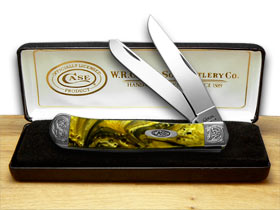 Case XX™ Knives Trapper 24K Corelon Engraved Bolster Stainless Pocket Knife 9254/E