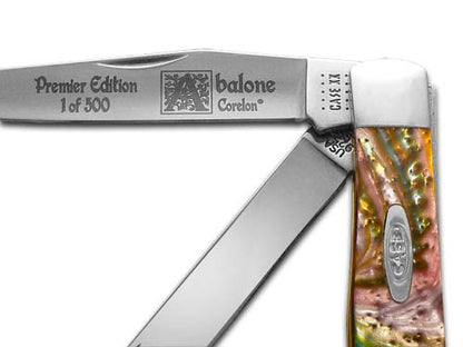 Case XX™ Knives Trapper Abalone Genuine Corelon 1/500 Stainless Pocket Knife 9254AB