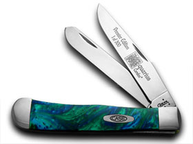 W.R. Case XX Knives Aquarius Genuine Corelon 1/500 Trapper Pocket Knife 9254AQ