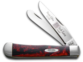 W.R. Case XX Knives Black Lava Genuine Corelon Trapper 1/500 Pocket Knife 9254BKL