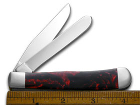 W.R. Case XX Knives Black Lava Genuine Corelon Trapper 1/500 Pocket Knife 9254BKL