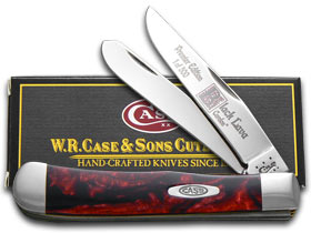 W.R. Case XX Knives Black Lava Genuine Corelon Trapper 1/500 Pocket Knife 9254BKL