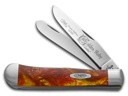 Case XX™ Knives Trapper Golden Ruby Genuine Corelon 1/1200 Stainless Pocket Knife 9254GR