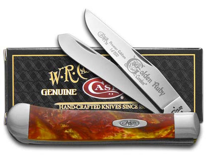 Case XX™ Knives Trapper Golden Ruby Genuine Corelon 1/1200 Stainless Pocket Knife 9254GR