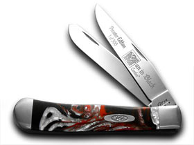 Case XX™ Knives Trapper Man In Black Genuine Corelon 1/500 Stainless Pocket Knife 9254MB