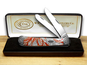 Case XX™ Knives Trapper Peppermint Corelon Engraved Bolster Stainless 9254PM/E