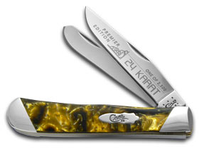 Case XX™ Knives Trapper Slant Series 24K Corelon 1/2500 Stainless Pocket Knife S925424K