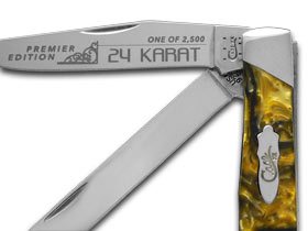 Case XX™ Knives Trapper Slant Series 24K Corelon 1/2500 Stainless Pocket Knife S925424K