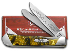 Case XX™ Knives Trapper Slant Series 24K Corelon 1/2500 Stainless Pocket Knife S925424K