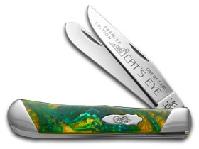 W.R. Case XX Knives Slant Series Cat's Eye Corelon Trapper 1/2500 Stainless Pocket Knife S9254CE