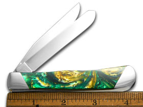 W.R. Case XX Knives Slant Series Cat's Eye Corelon Trapper 1/2500 Stainless Pocket Knife S9254CE