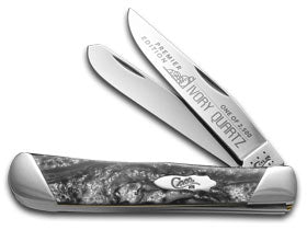 W.R. Case XX Knives Slant Series Ivory Quartz Corelon Trapper 1/2500 Stainless Pocket Knife S9254IQ