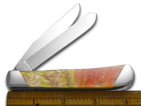 W.R. Case XX Knives Slant Series Rainbow Corelon Trapper 1/2500 Stainless Pocket Knife S9254RB