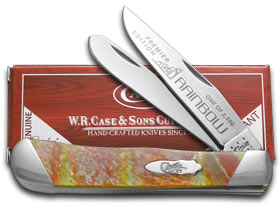 W.R. Case XX Knives Slant Series Rainbow Corelon Trapper 1/2500 Stainless Pocket Knife S9254RB