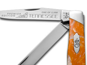 W.R. Case XX Knives Slant Series Tennessee Orange Corelon Trapper 1/2500 Pocket Knife S9254TN