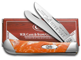 W.R. Case XX Knives Slant Series Tennessee Orange Corelon Trapper 1/2500 Pocket Knife S9254TN