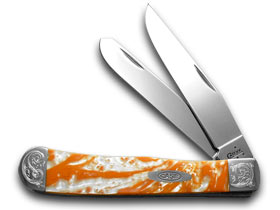 Case XX™ Knives Trapper Engraved Bolster Tennessee Orange Corelon Pocket Knife 9254TN/E