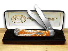 Case XX™ Knives Trapper Engraved Bolster Tennessee Orange Corelon Pocket Knife 9254TN/E