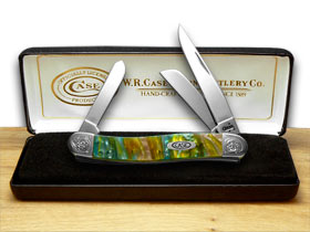 Case XX™ Knives Medium Stockman Engraved Bolster Abalone Corelon Pocket Knife 9318AB/E