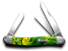 Case XX™ Knives Medium Stockman Engraved Bolster Cat's Eye Corelon Pocket Knife 9318CE/E