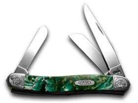 W.R. Case XX Knives Engraved Bolster Series Genuine Cloud Land Corelon Stockman Pocket Knife 9318CL/E