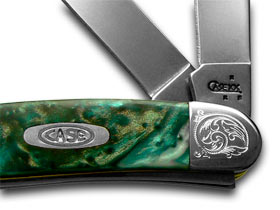 W.R. Case XX Knives Engraved Bolster Series Genuine Cloud Land Corelon Stockman Pocket Knife 9318CL/E