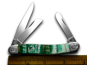 W.R. Case XX Knives Engraved Bolster Series Genuine Cloud Land Corelon Stockman Pocket Knife 9318CL/E
