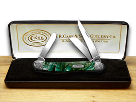 W.R. Case XX Knives Engraved Bolster Series Genuine Cloud Land Corelon Stockman Pocket Knife 9318CL/E