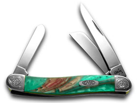 W.R. Case XX Knives Engraved Bolster Series Coral Sea Genuine Corelon Stockman Pocket Knife 9318CS/E