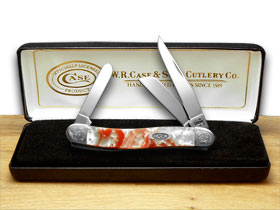 W.R. Case XX Knives Engraved Bolster Series Peppermint Corelon Stockman Pocket Knife 9318PM/E