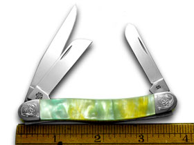 Case XX™ Knives Medium Stockman Engraved Bolster Rainbow Corelon Pocket Knife 9318RB/E