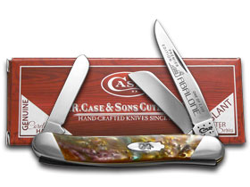 W.R. Case XX Knives Slant Series Abalone Corelon Medium Stockman 1/2500 Pocket Knife S9318AB