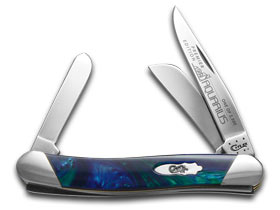 W.R. Case XX Knives Slant Series Aquarius Corelon Medium Stockman 1/2500 Pocket Knife S9318AQ