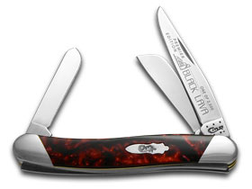 W.R. Case XX Knives Slant Series Black Lava Corelon Medium Stockman 1/2500 Pocket Knife S9318BKL