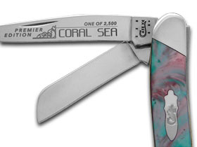 W.R. Case XX Knives Slant Series Coral Sea Corelon Medium Stockman 1/2500 Pocket Knife S9318CS