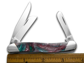 W.R. Case XX Knives Slant Series Coral Sea Corelon Medium Stockman 1/2500 Pocket Knife S9318CS